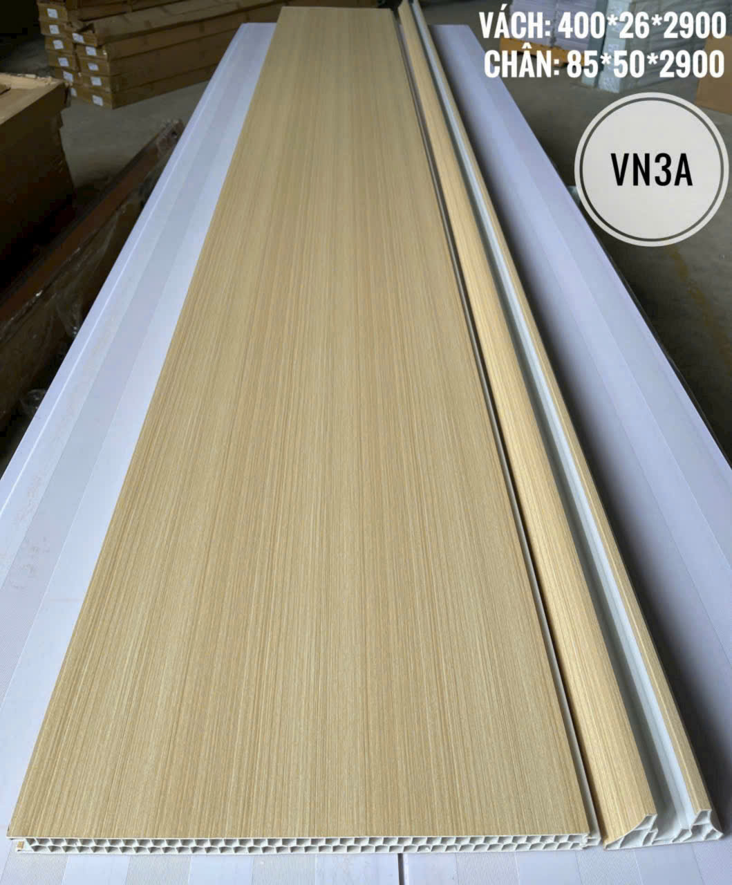 Tấm Ốp Vách Ngăn 2 Mặt Vân Gỗ VN3A