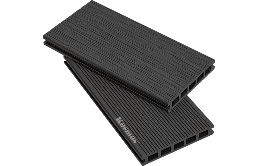 Sàn Gỗ Nhựa Lỗ Vuông Vân Sọc Kosmos Dark Grey
