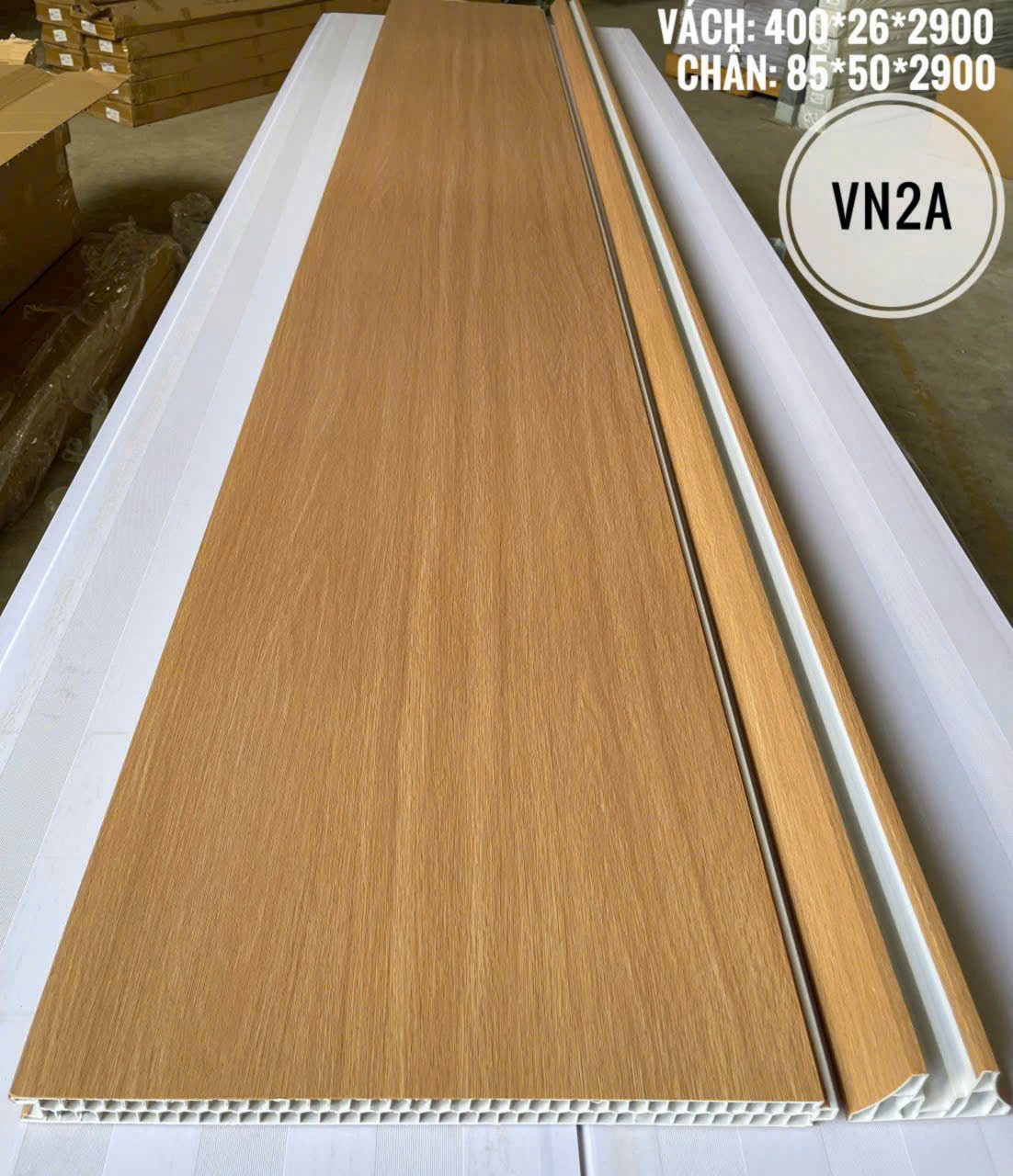 Tấm Ốp Vách Ngăn 2 Mặt Vân Gỗ VN2A