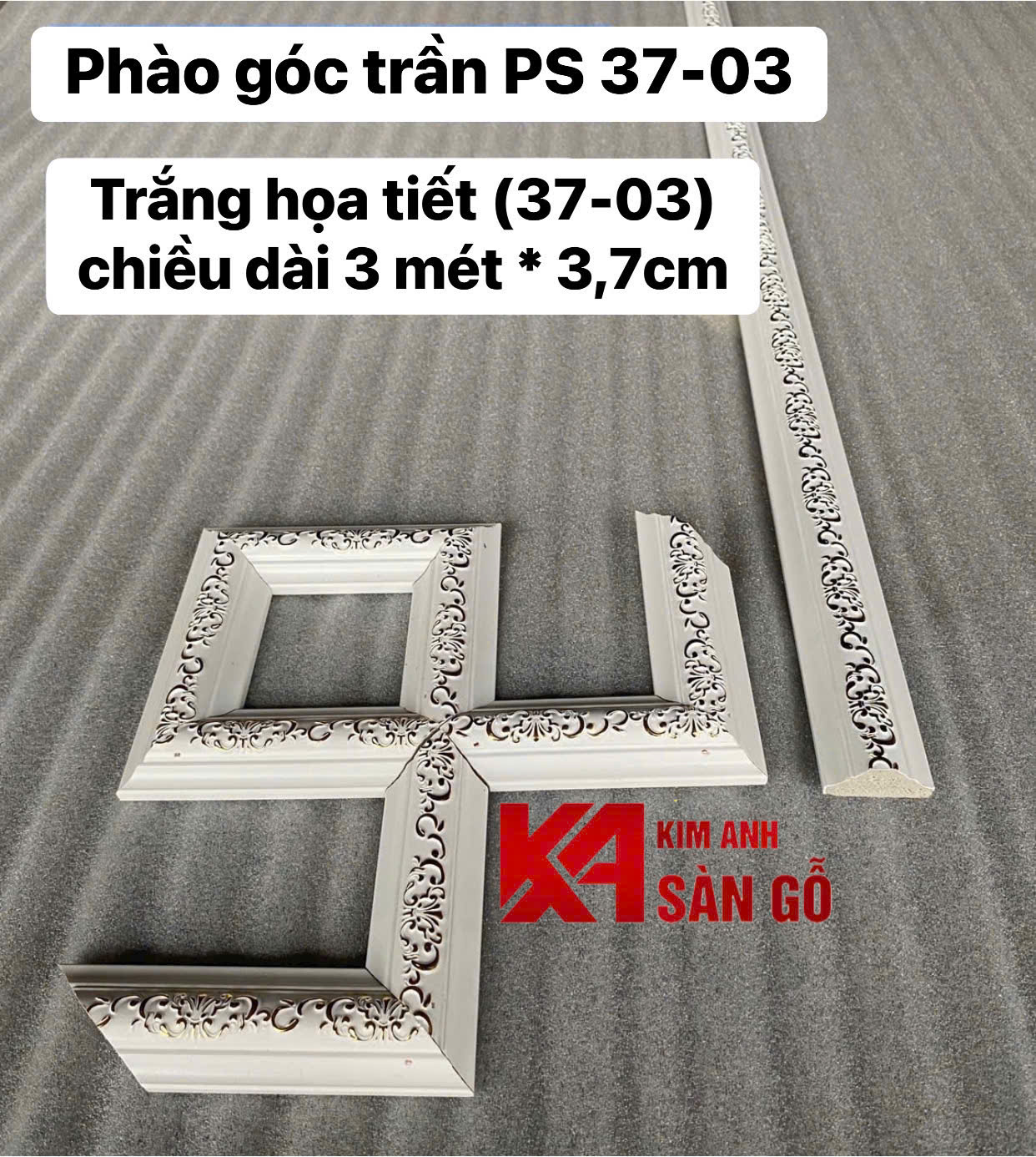 Phào Nhựa Góc Trần PS 37-03