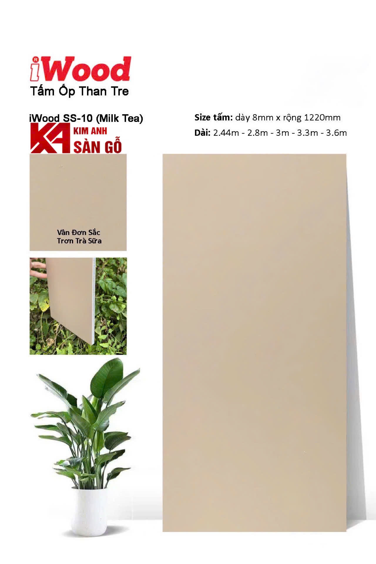 Tấm Ốp Than Tre iWood SS-10