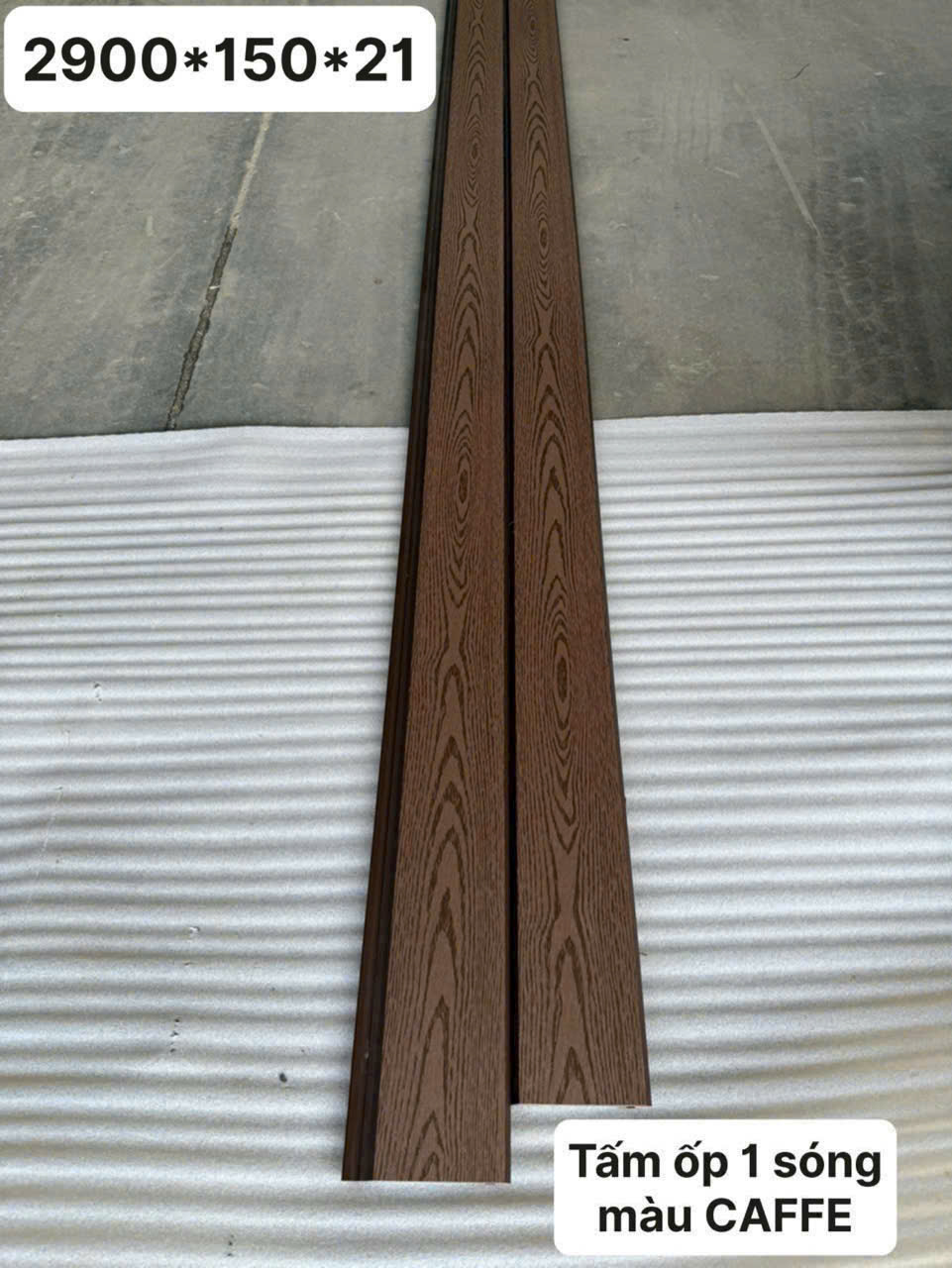Tấm Ốp Gỗ Nhựa Ngoài Trời 2D GR-03 Coffee