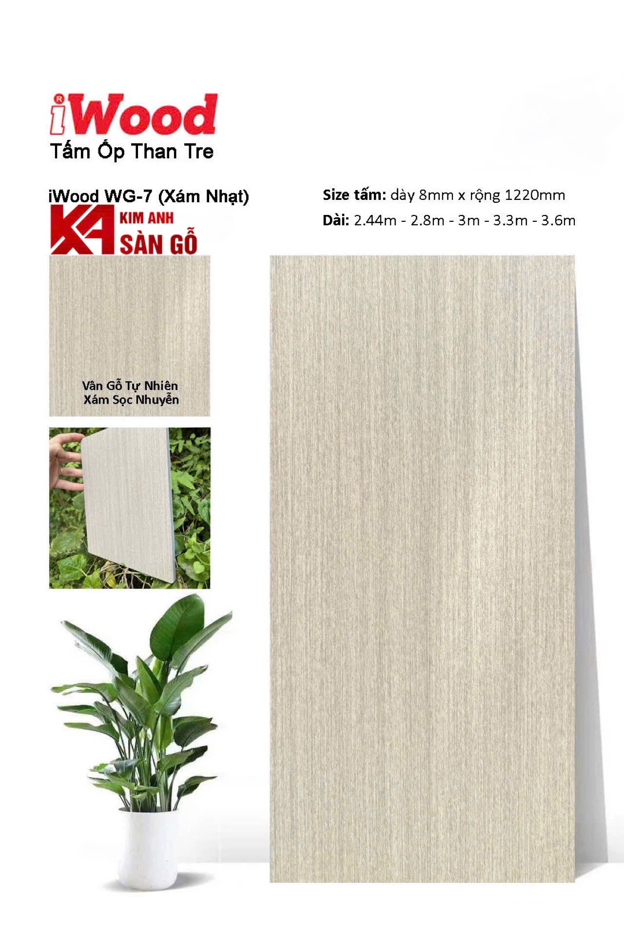 Tấm Ốp Than Tre iWood WG-7