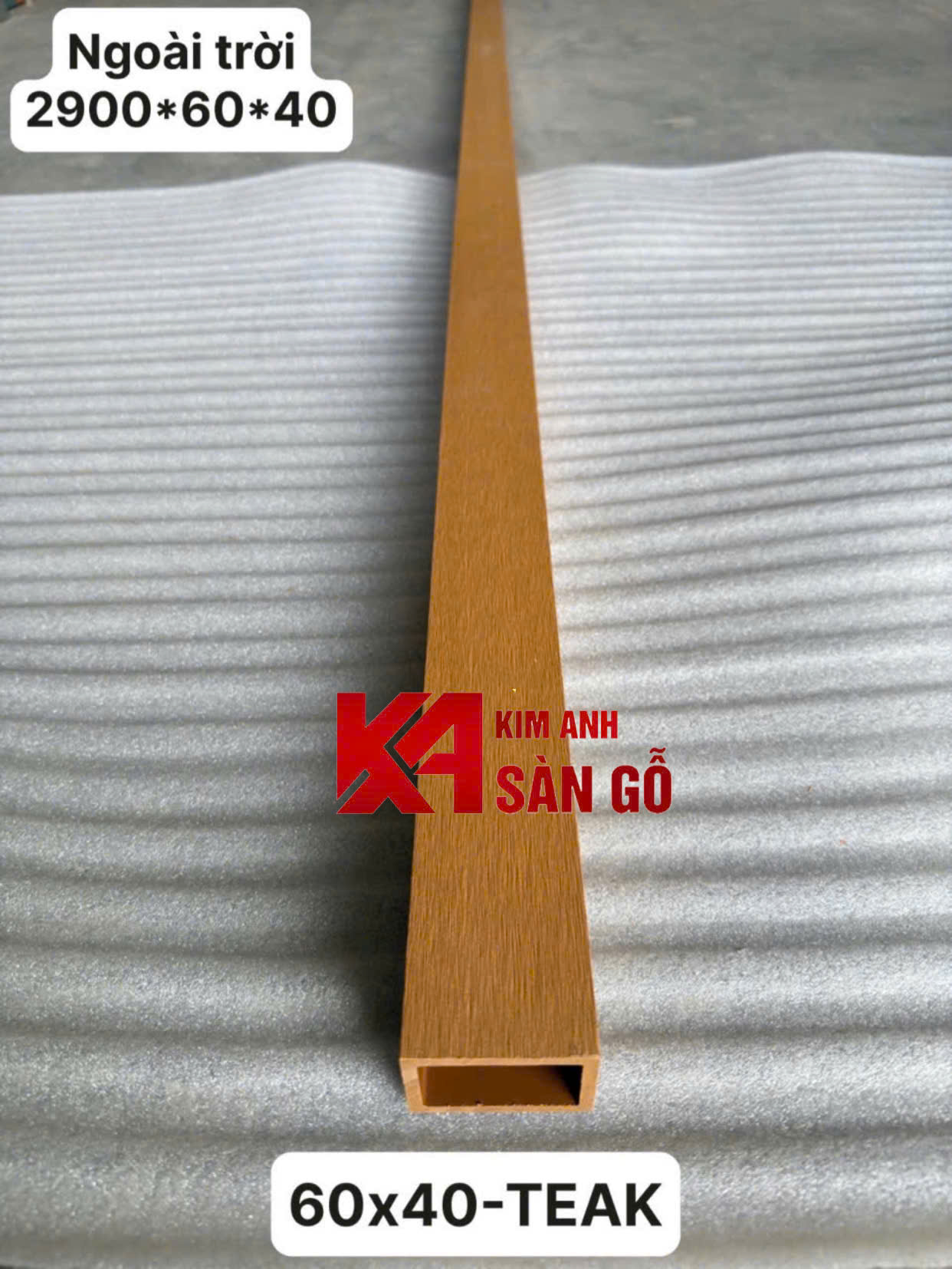 Thanh Lam Trụ Gỗ Nhựa Ngoài Trời 60*40mm