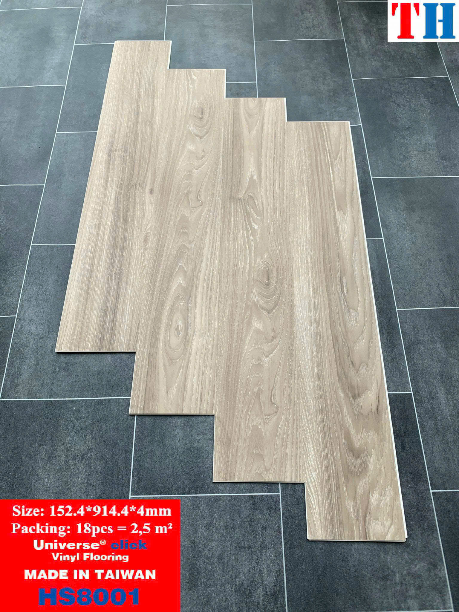 Sàn Nhựa Hèm Khóa Giả Gỗ SPC 4MM TH-8001