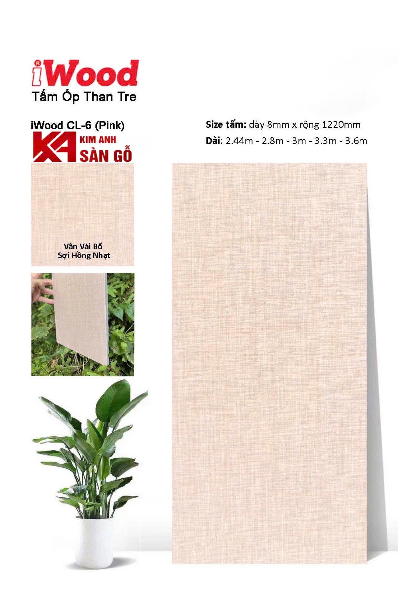 Tấm Ốp Than Tre iWood CL-6