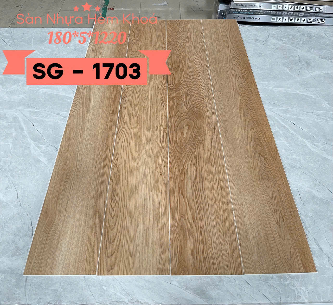 Sàn Nhựa Hèm Khóa Giả Gỗ 4MM+1MM XPE SG-1703