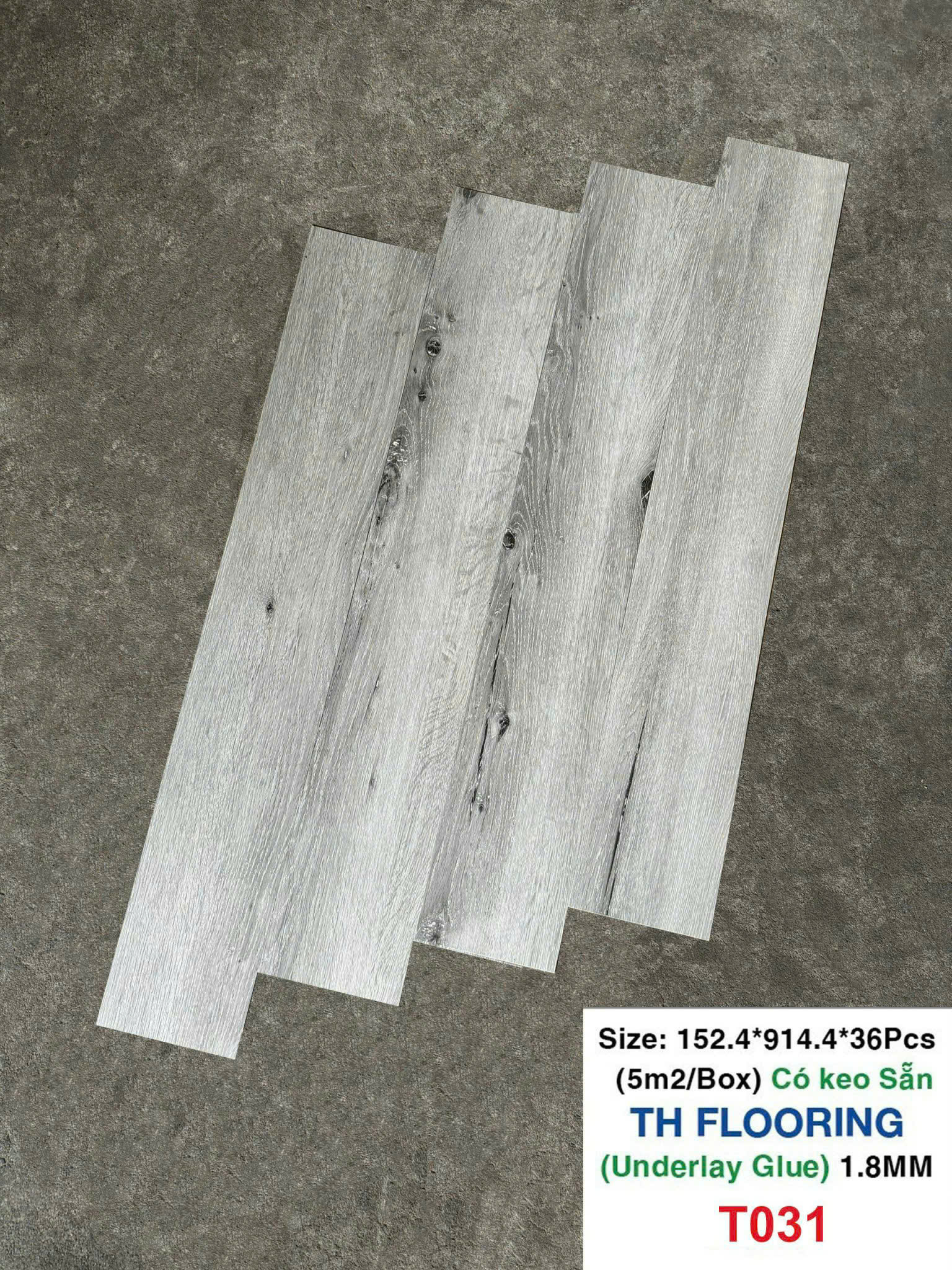 Sàn Nhựa Giả Gỗ Keo Sẵn TH FLooring T031