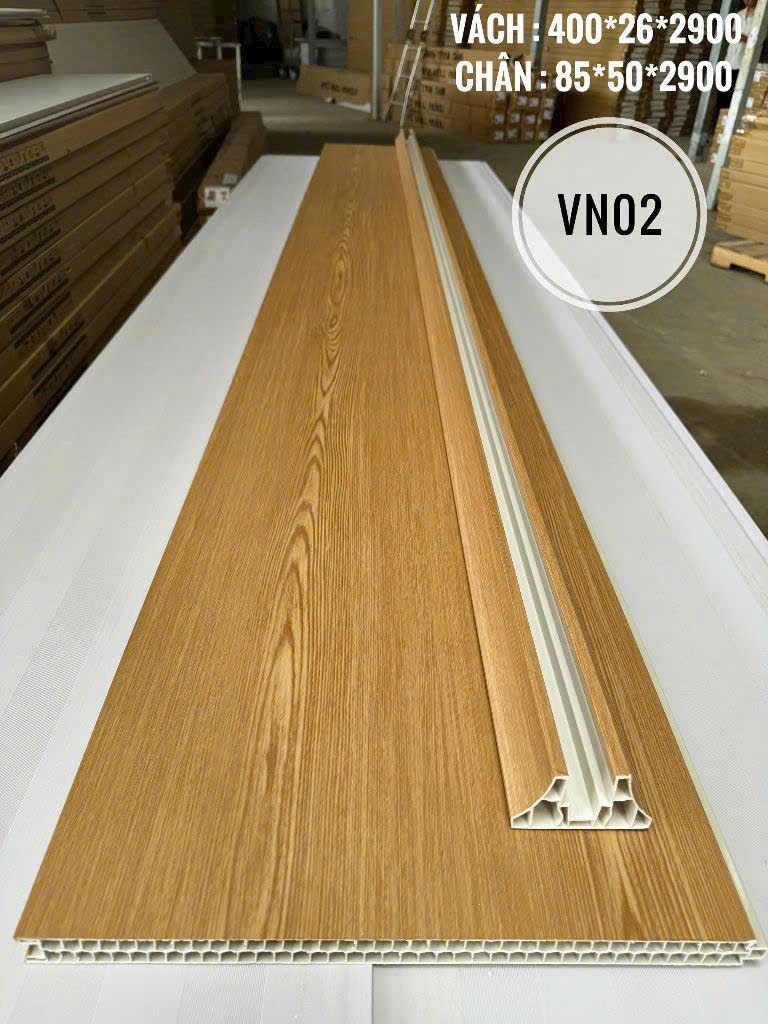 Tấm Ốp Vách Ngăn 2 Mặt Vân Gỗ VN02