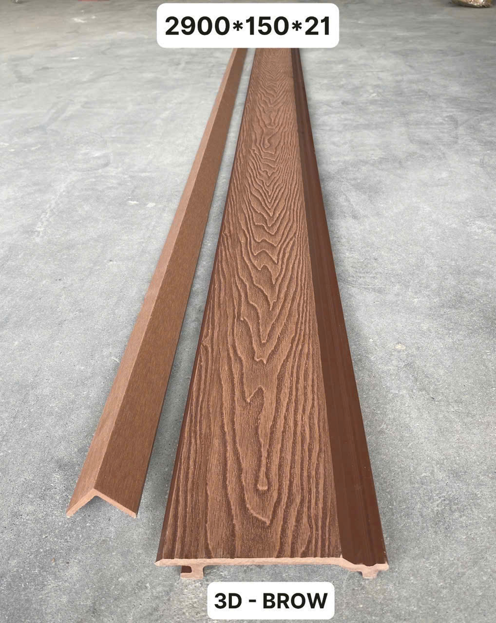 Tấm Ốp Gỗ Nhựa Ngoài Trời 3D GR-08 Brown