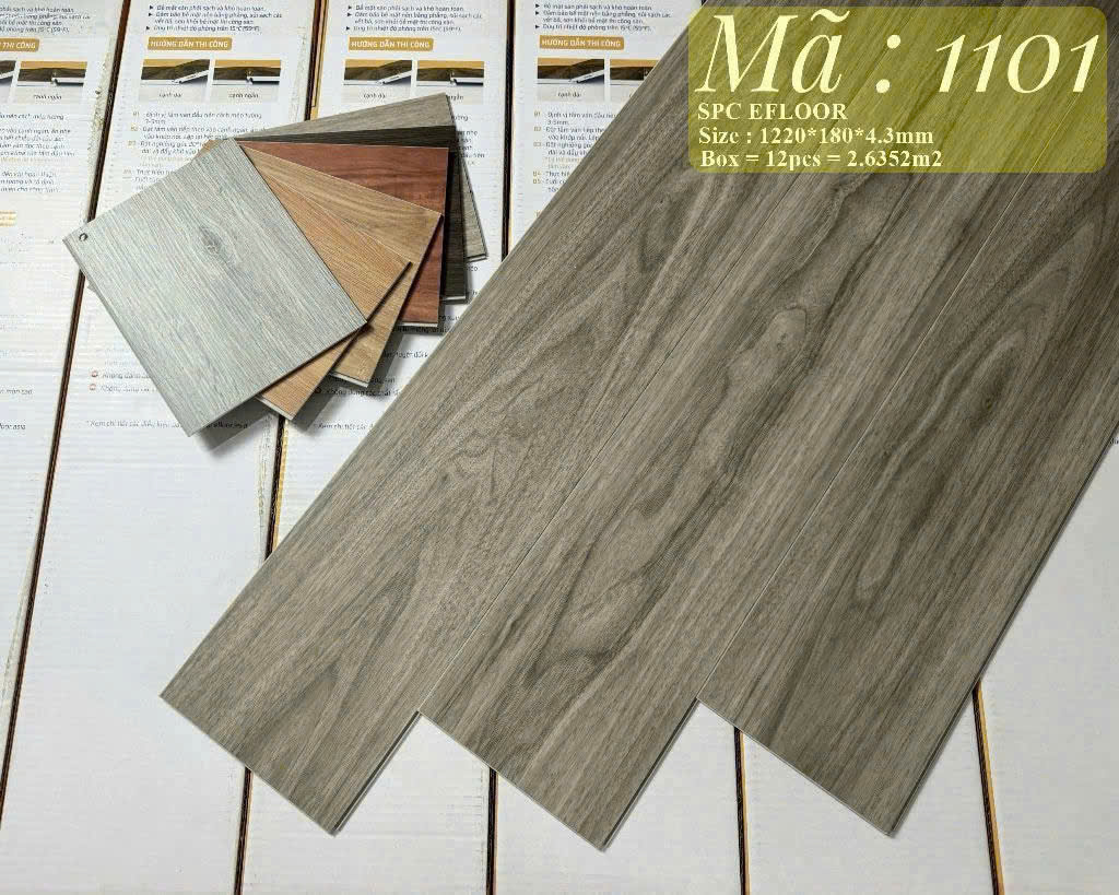 Sàn Nhựa Hèm Khóa Giả Gỗ SPC 4MM EFloor-1101