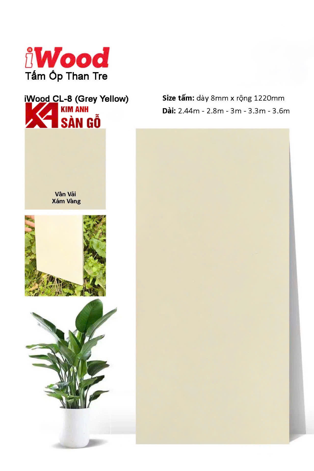 Tấm Ốp Than Tre iWood CL-8