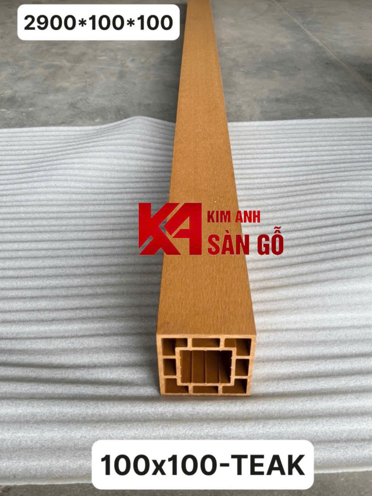 Thanh Lam Trụ Gỗ Nhựa Ngoài Trời 100*100mm