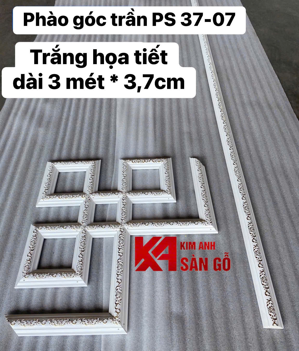 Phào Nhựa Góc Trần PS 37-07