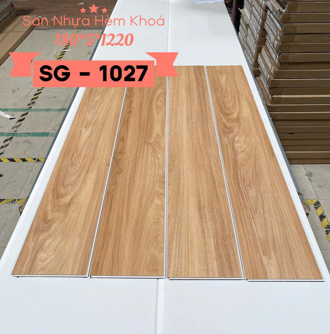 Sàn Nhựa Hèm Khóa Giả Gỗ 4MM+1MM XPE SG-1027