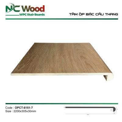 Mặt Bậc Cầu Thang Nhựa Giả Gỗ NCWood 6151-7