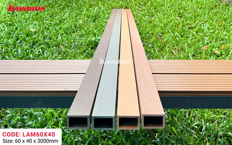 Thanh Lam Gỗ Nhựa Kosmos 60*40mm Brown