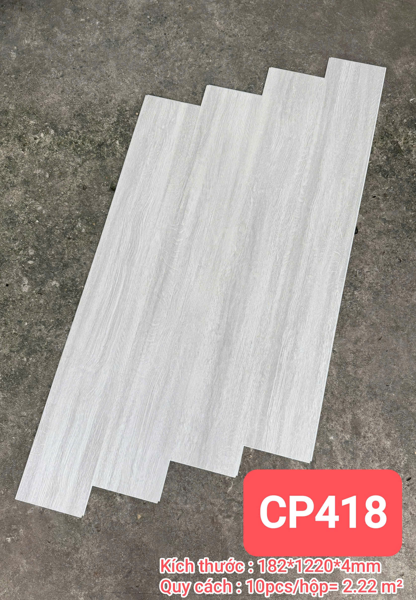 Sàn Nhựa Hèm Khóa Giả Gỗ SPC 4MM CP-418