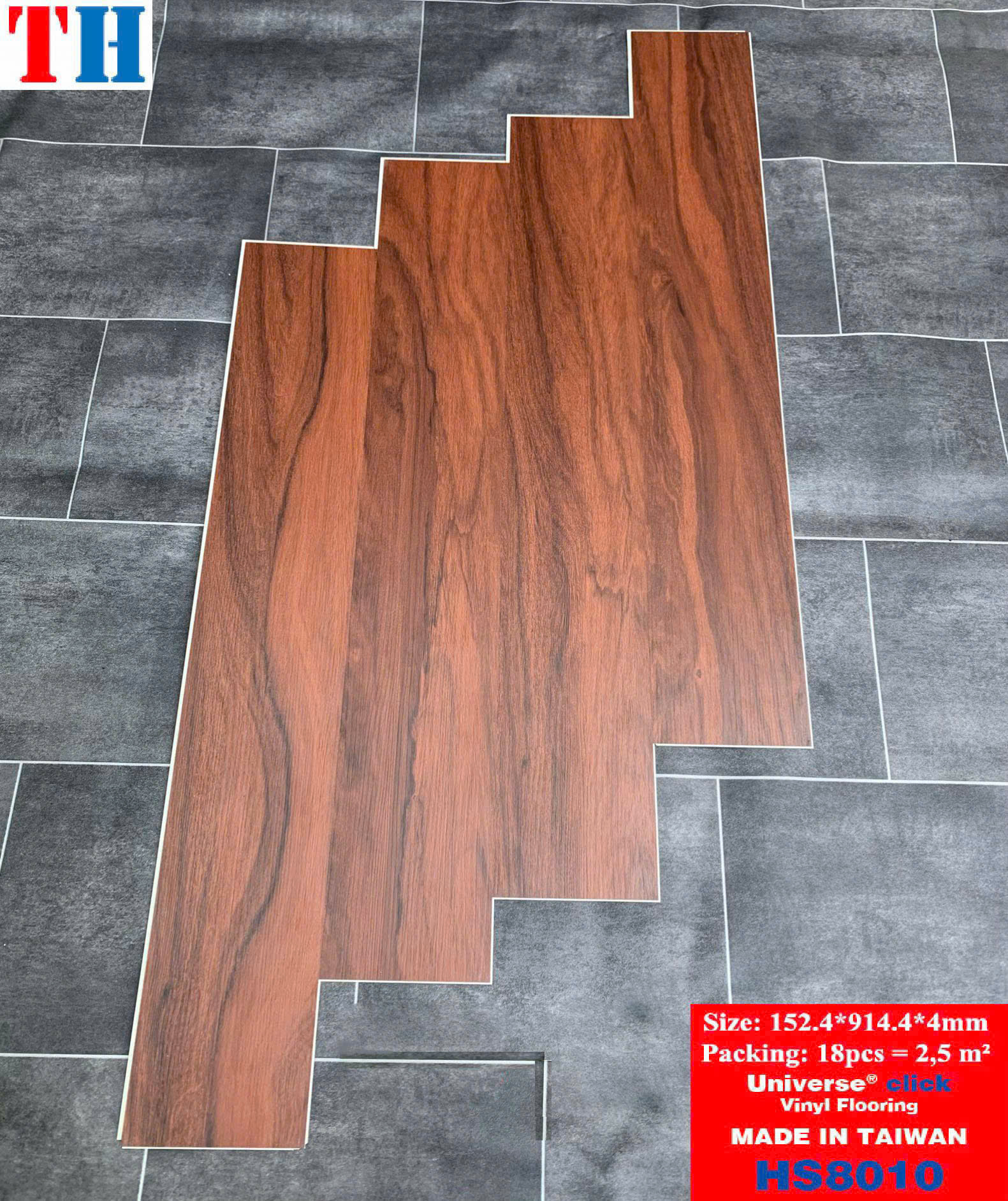 Sàn Nhựa Hèm Khóa Giả Gỗ SPC 4MM TH-8010