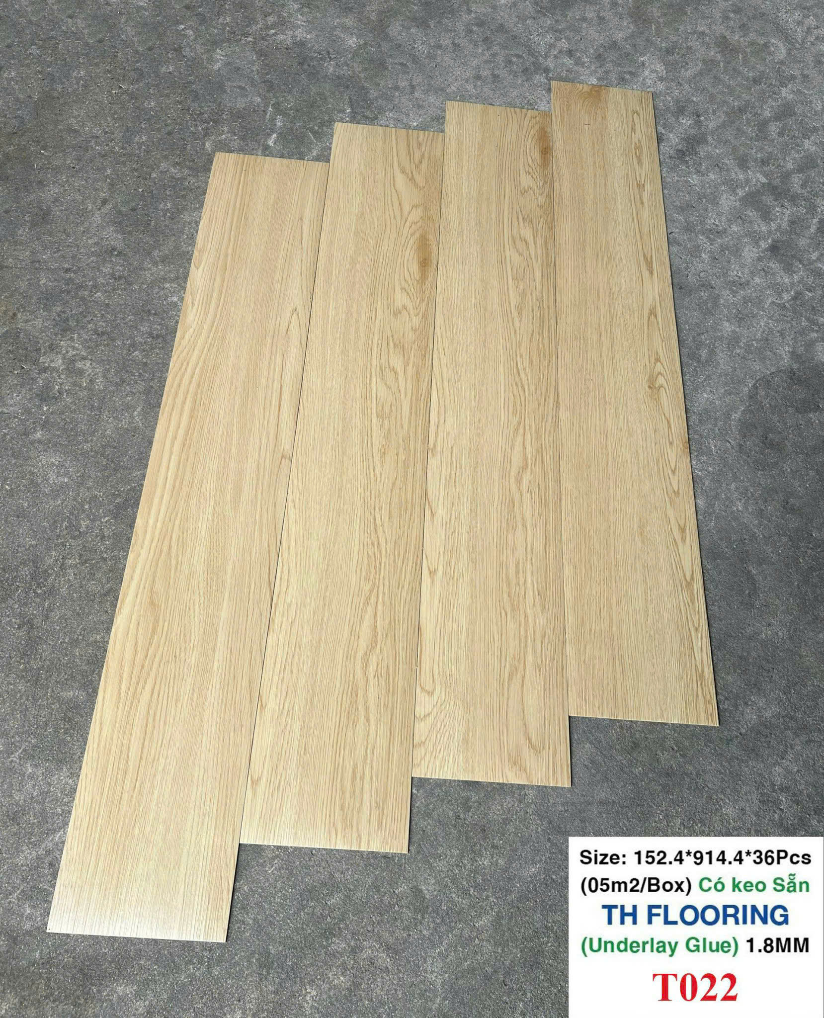Sàn Nhựa Giả Gỗ Keo Sẵn TH FLooring T022