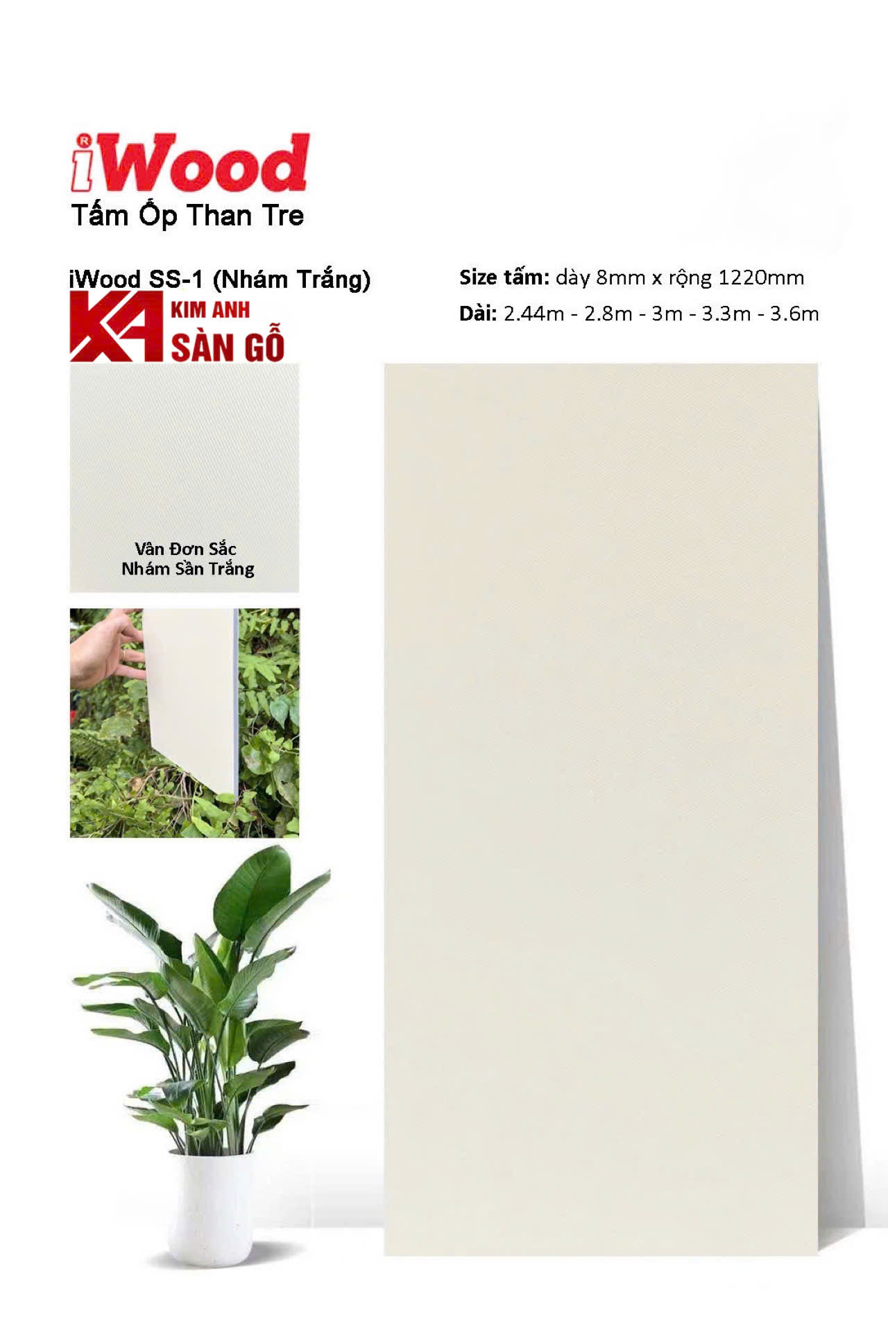 Tấm Ốp Than Tre iWood SS-1