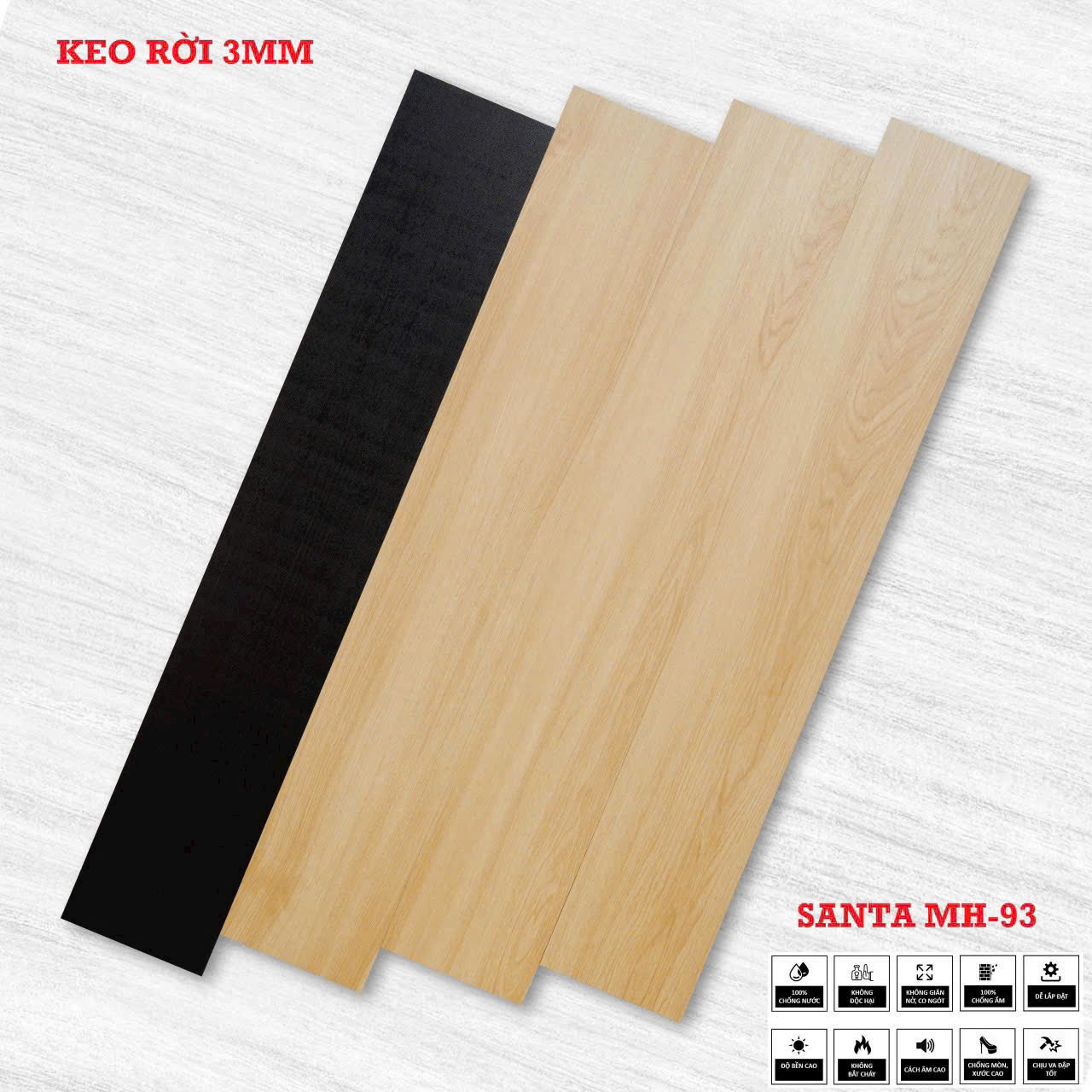 Sàn Nhựa Giả Gỗ Keo Rời 3MM SANTA-93