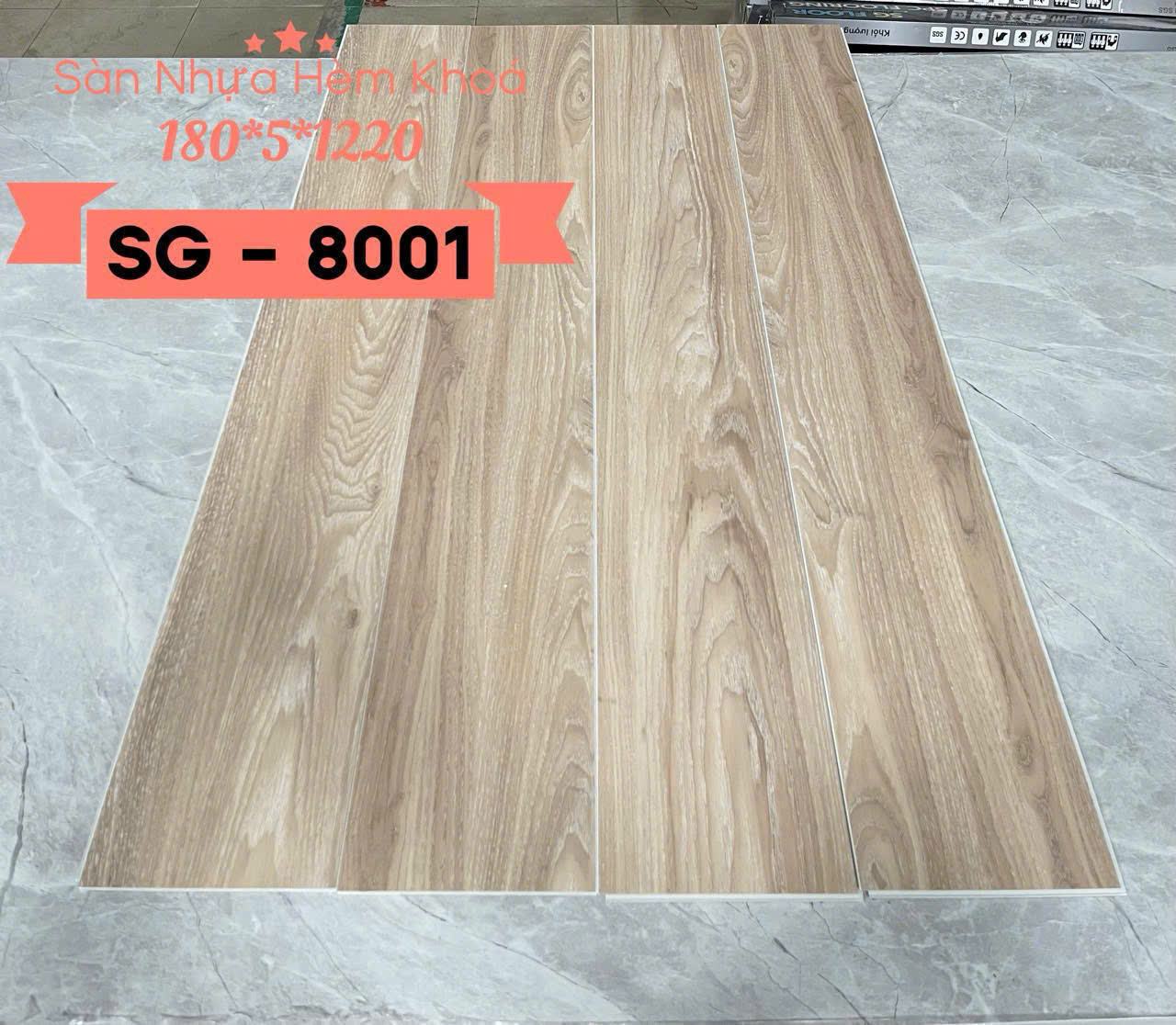 Sàn Nhựa Hèm Khóa Giả Gỗ 4MM+1MM XPE SG-8001