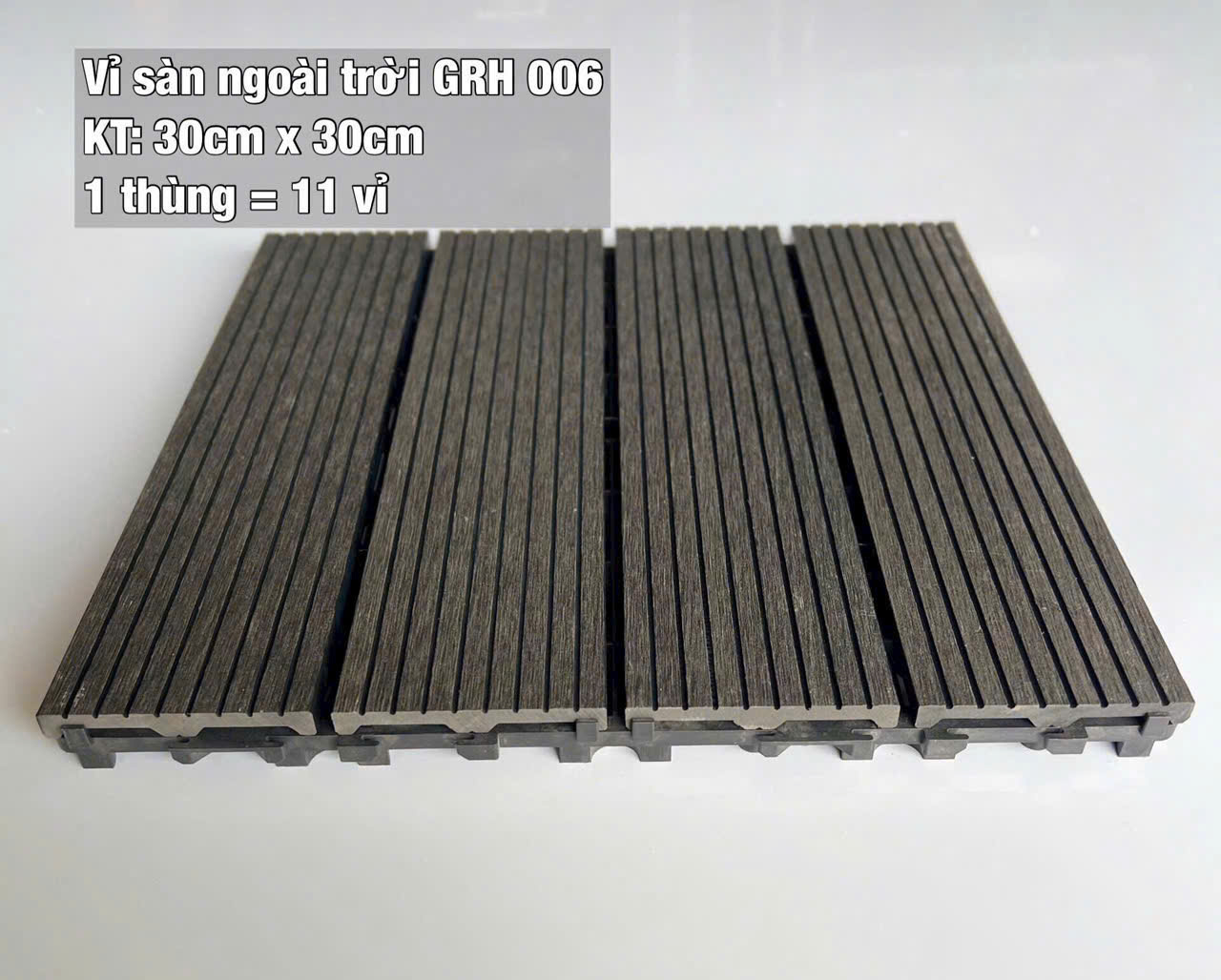 Vỉ Gỗ Nhựa Ngoài Trời GRH-06