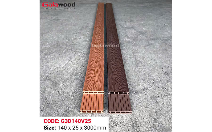 Sàn Gỗ Nhựa Lỗ Vuông 3D Galawood Wood
