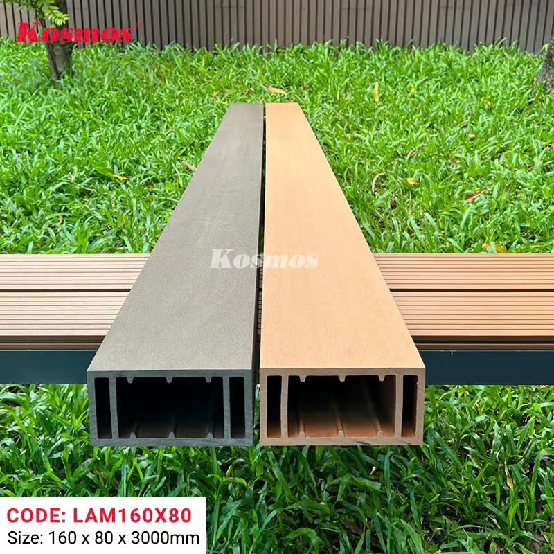 Thanh Lam Gỗ Nhựa Kosmos 160*80mm Coffee