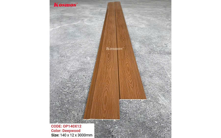Tấm Ốp Gỗ Nhựa Phủ ASA KM 140X12-Wood