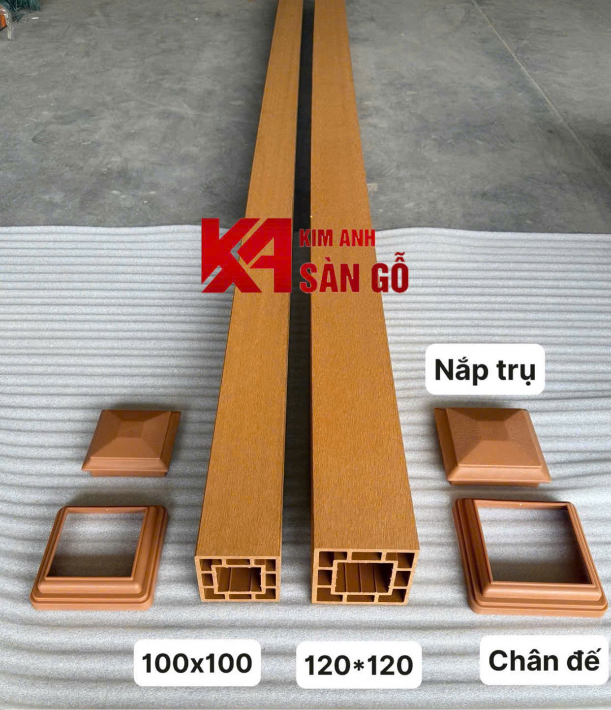 Nắp Chụp Đầu Trụ Gỗ Nhựa 100*100mm