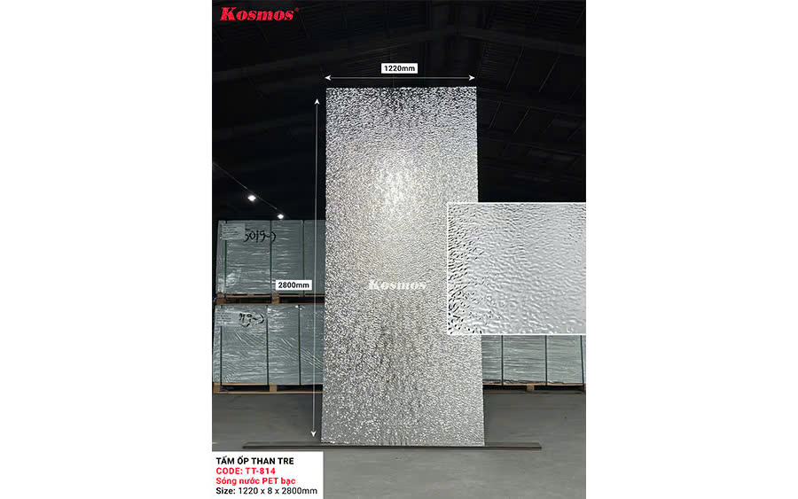 Tấm Than Tre Kosmos Sóng Nước Bạc TT-814 PET