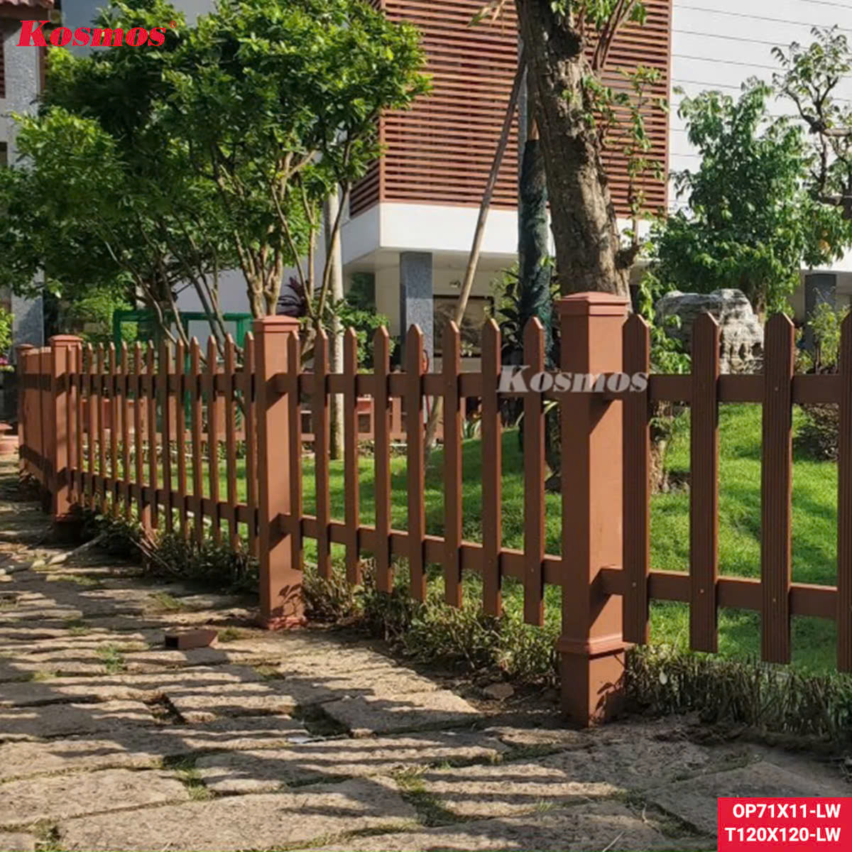 Thanh Lam Trụ Gỗ Nhựa Kosmos 120*120mm Wood