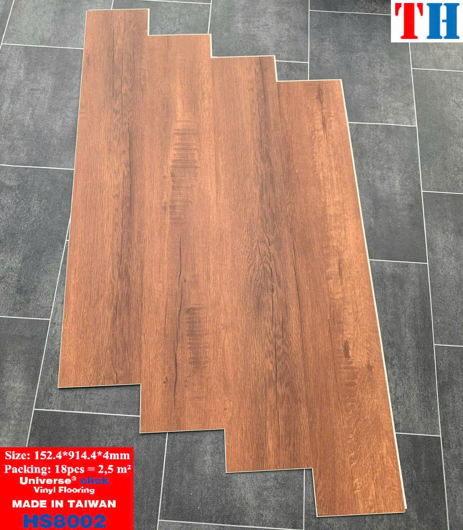 Sàn Nhựa Hèm Khóa Giả Gỗ SPC 4MM TH-8002