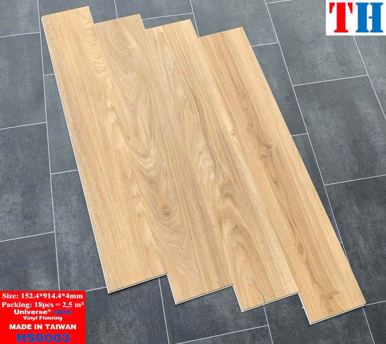 Sàn Nhựa Hèm Khóa Giả Gỗ SPC 4MM TH-8003