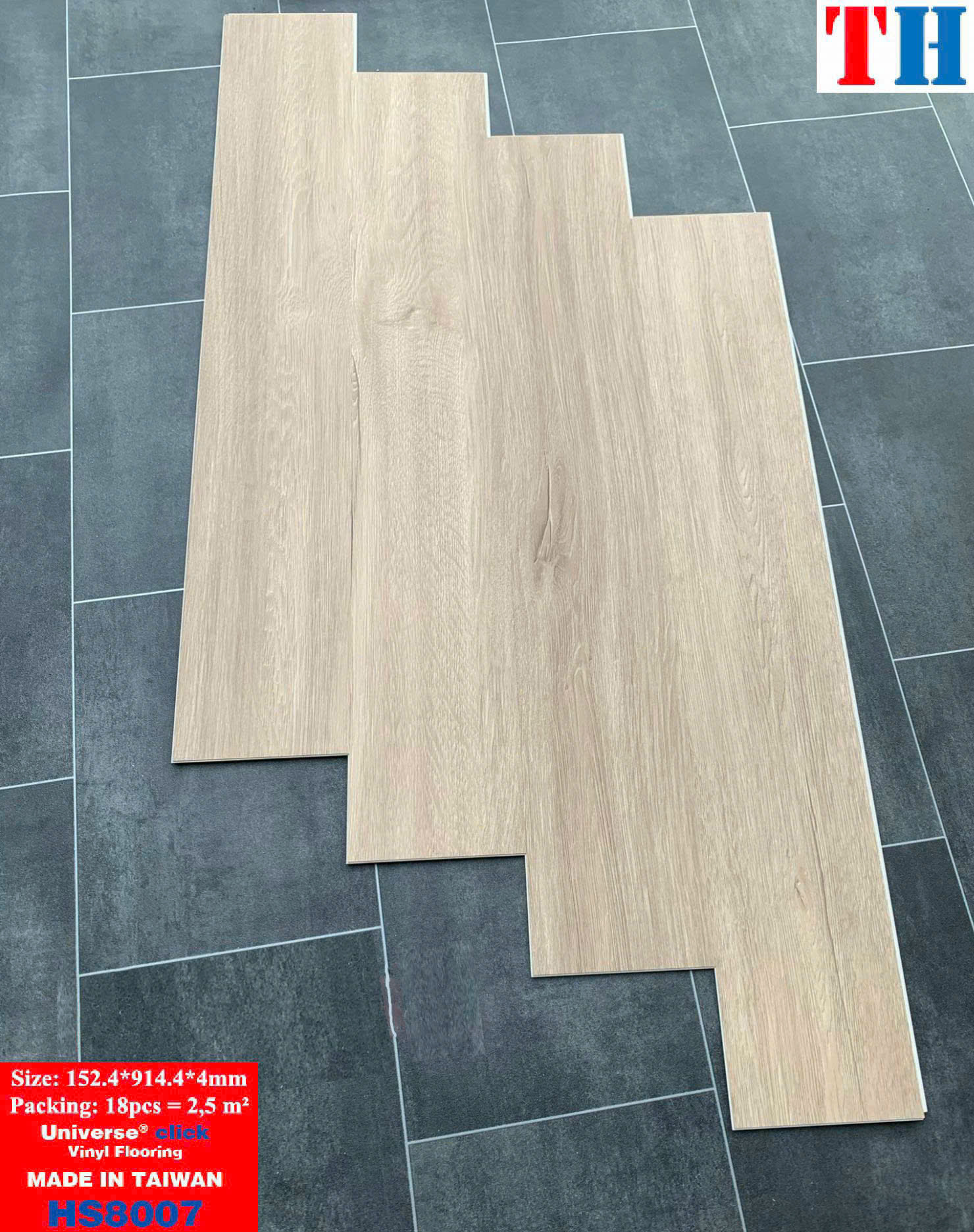 Sàn Nhựa Hèm Khóa Giả Gỗ SPC 4MM TH-8007