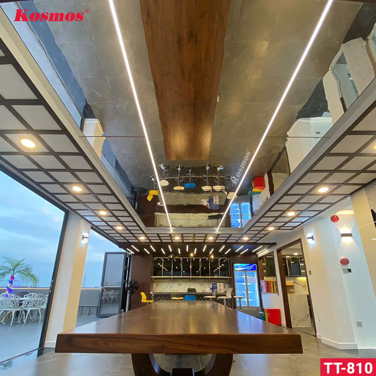 Tấm Than Tre Kosmos Tráng Gương Bạc TT-810 PET