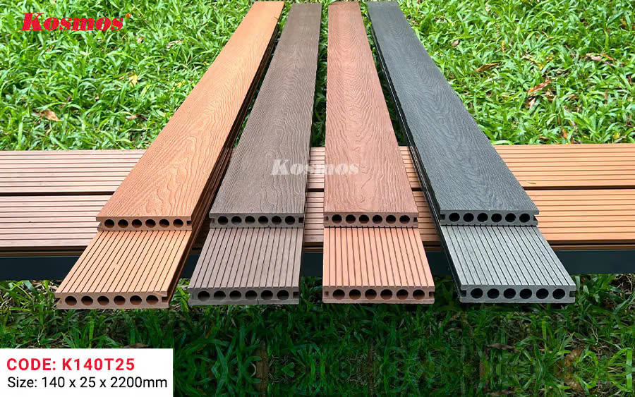 Sàn Gỗ Nhựa Lỗ Tròn 3D Kosmos Copper Brown
