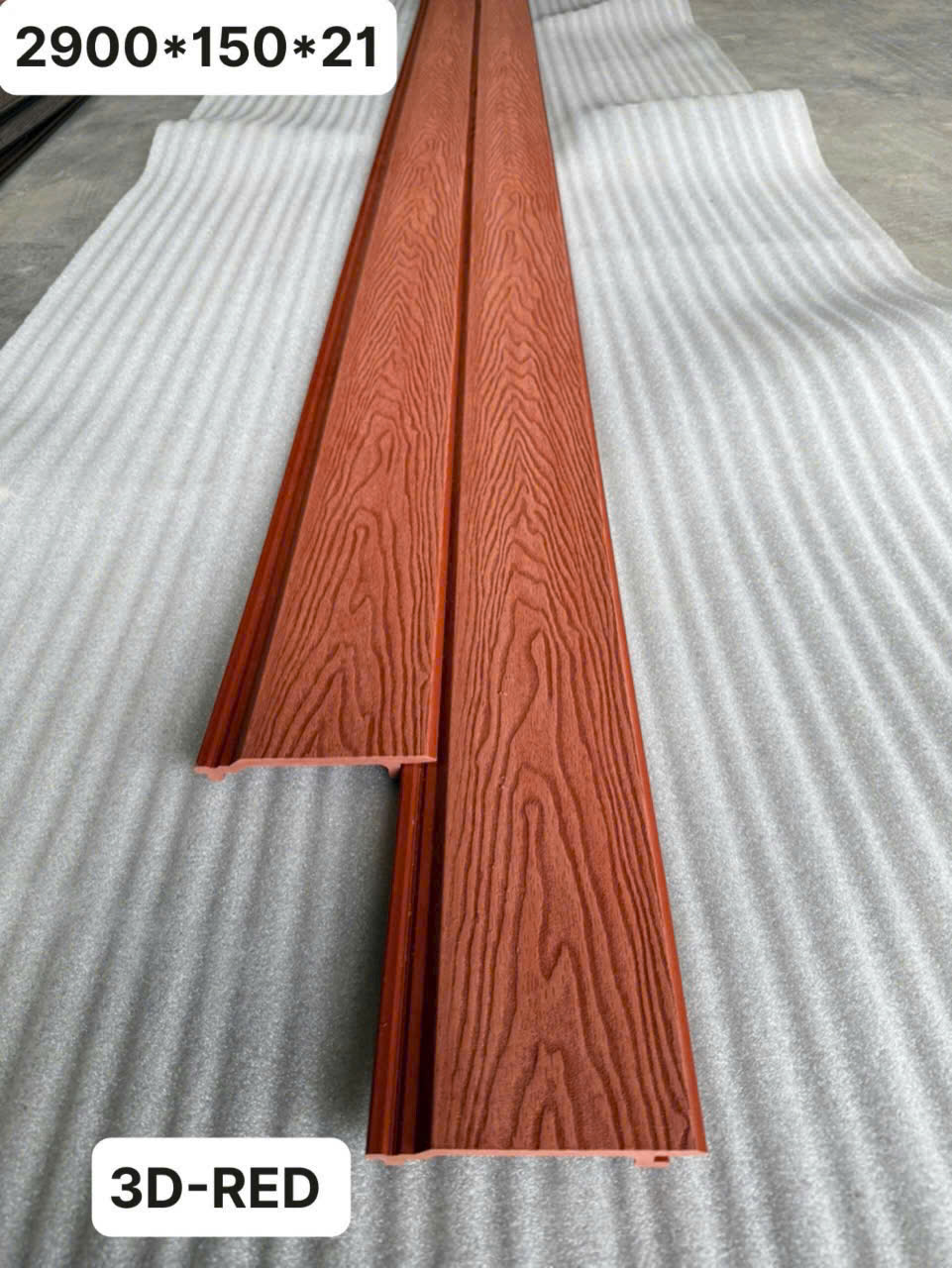 Tấm Ốp Gỗ Nhựa Ngoài Trời 3D GR-06 Red