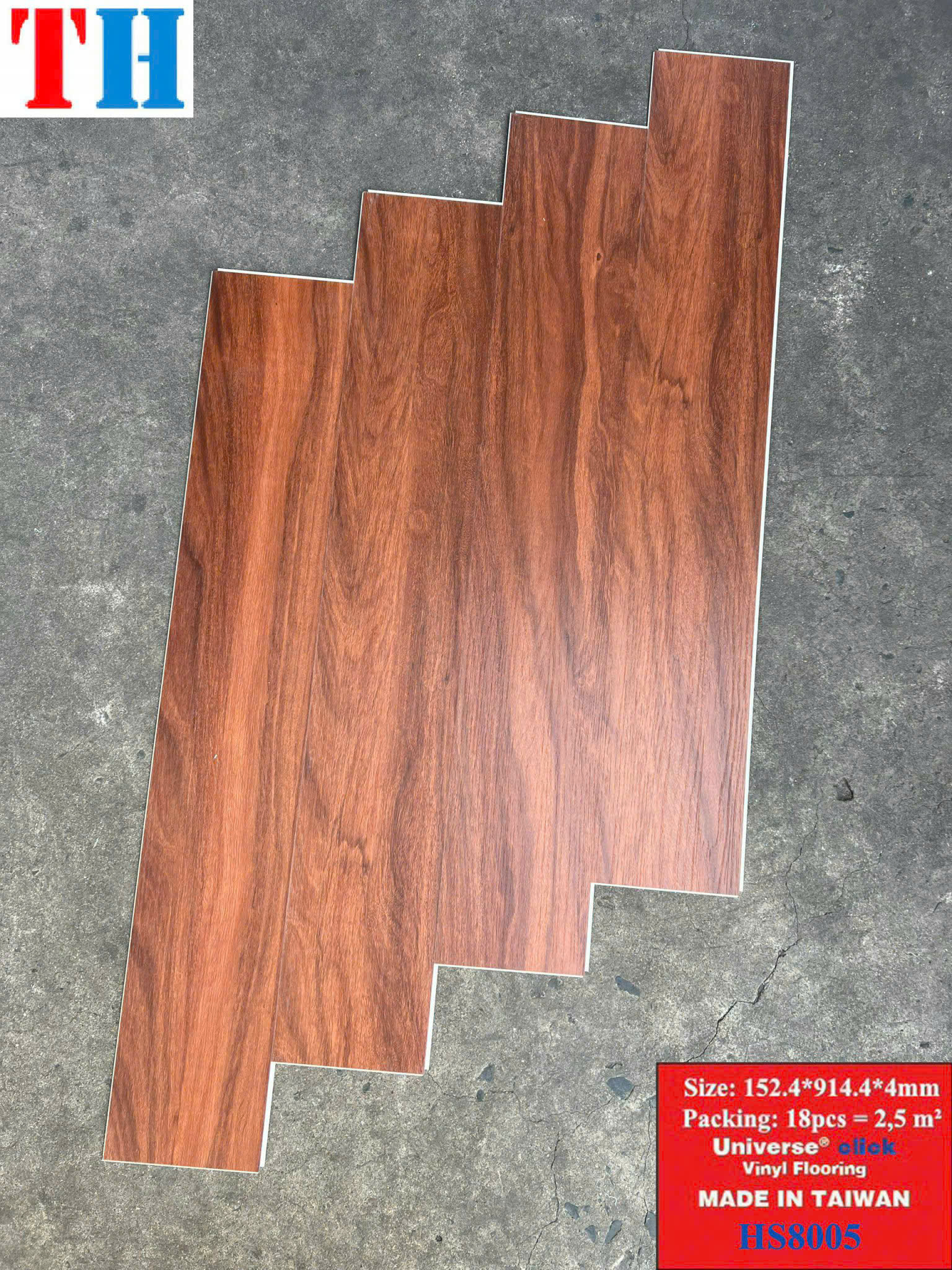 Sàn Nhựa Hèm Khóa Giả Gỗ SPC 4MM TH-8005