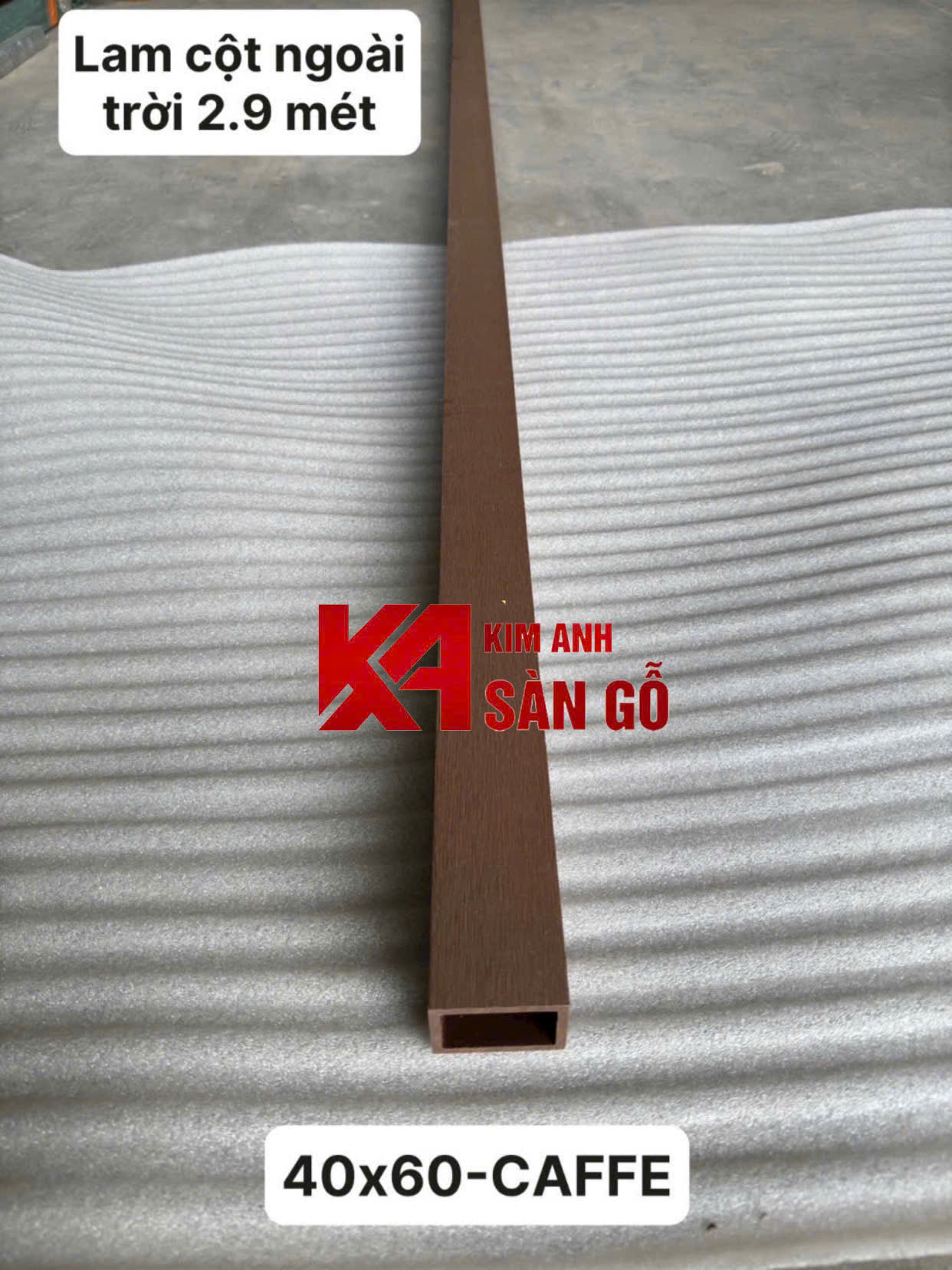 Thanh Lam Trụ Gỗ Nhựa Ngoài Trời 60*40mm