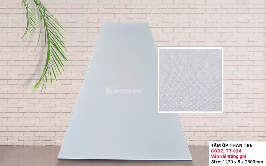 Tấm Ốp Than Tre Kosmos Vân Vải TT-824