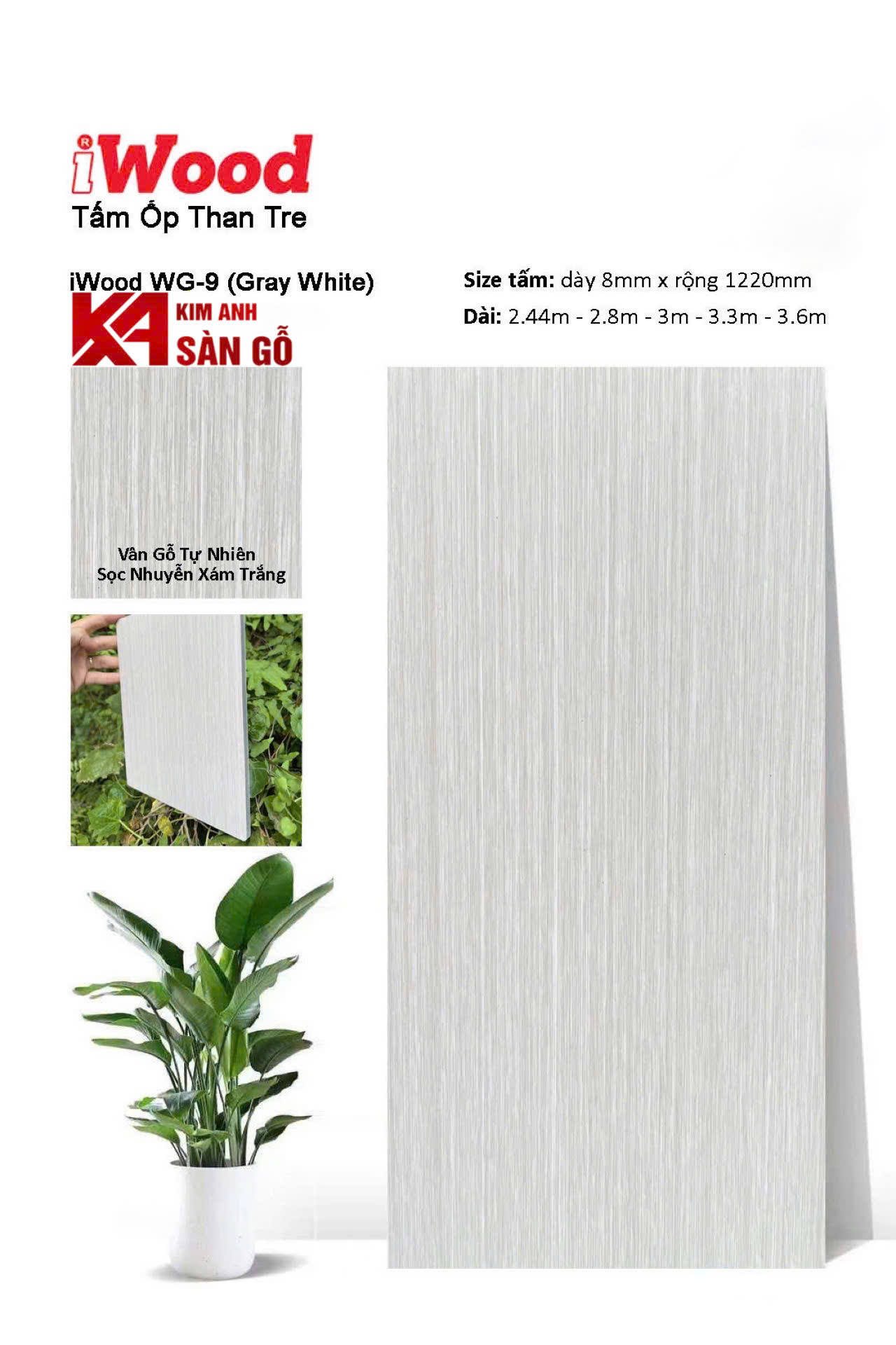 Tấm Ốp Than Tre iWood WG-9