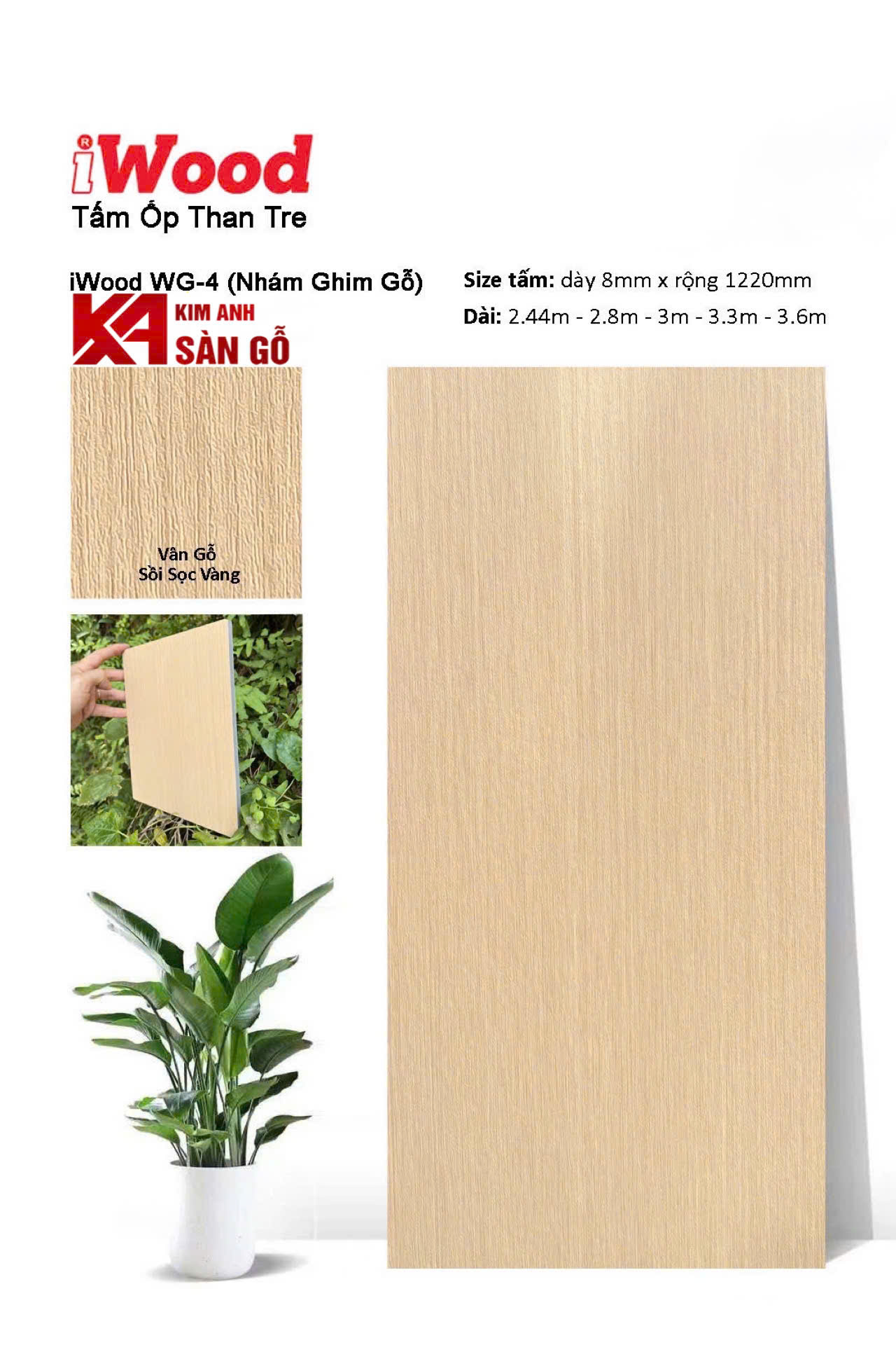 Tấm Ốp Than Tre iWood WG-4