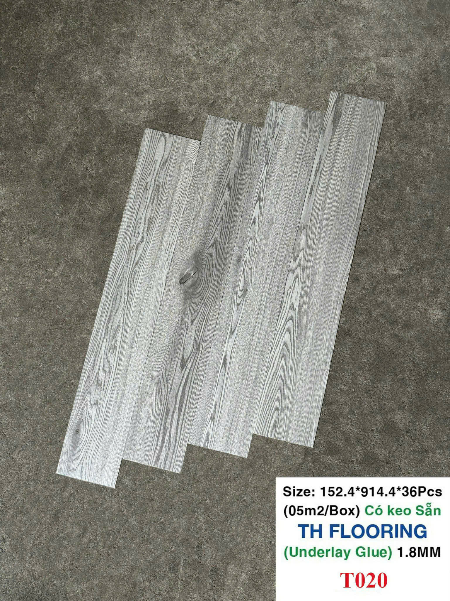 Sàn Nhựa Giả Gỗ Keo Sẵn TH FLooring T020