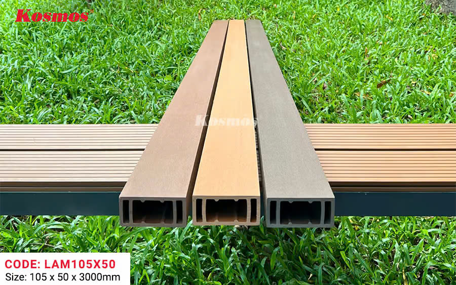 Thanh Lam Gỗ Nhựa Kosmos 105*50mm Coffee