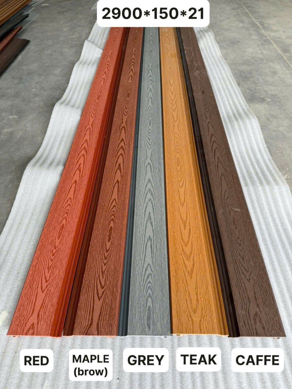 Tấm Ốp Gỗ Nhựa Ngoài Trời 2D GR-01 Red