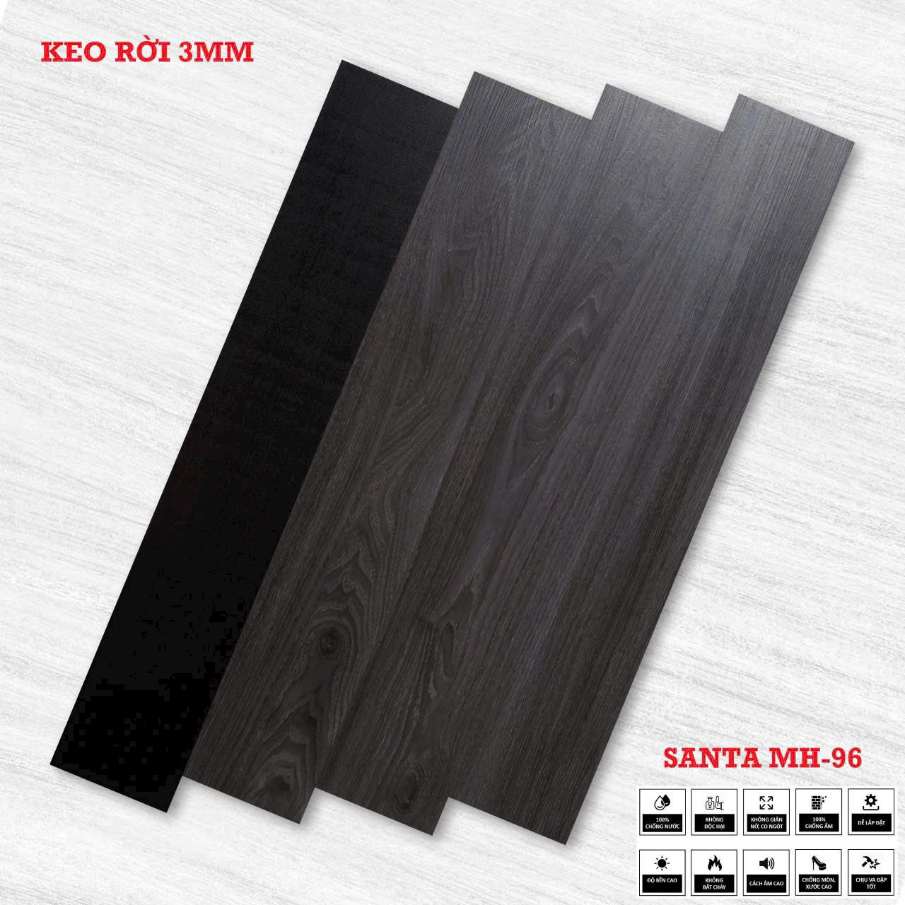 Sàn Nhựa Giả Gỗ Keo Rời 3MM SANTA-96