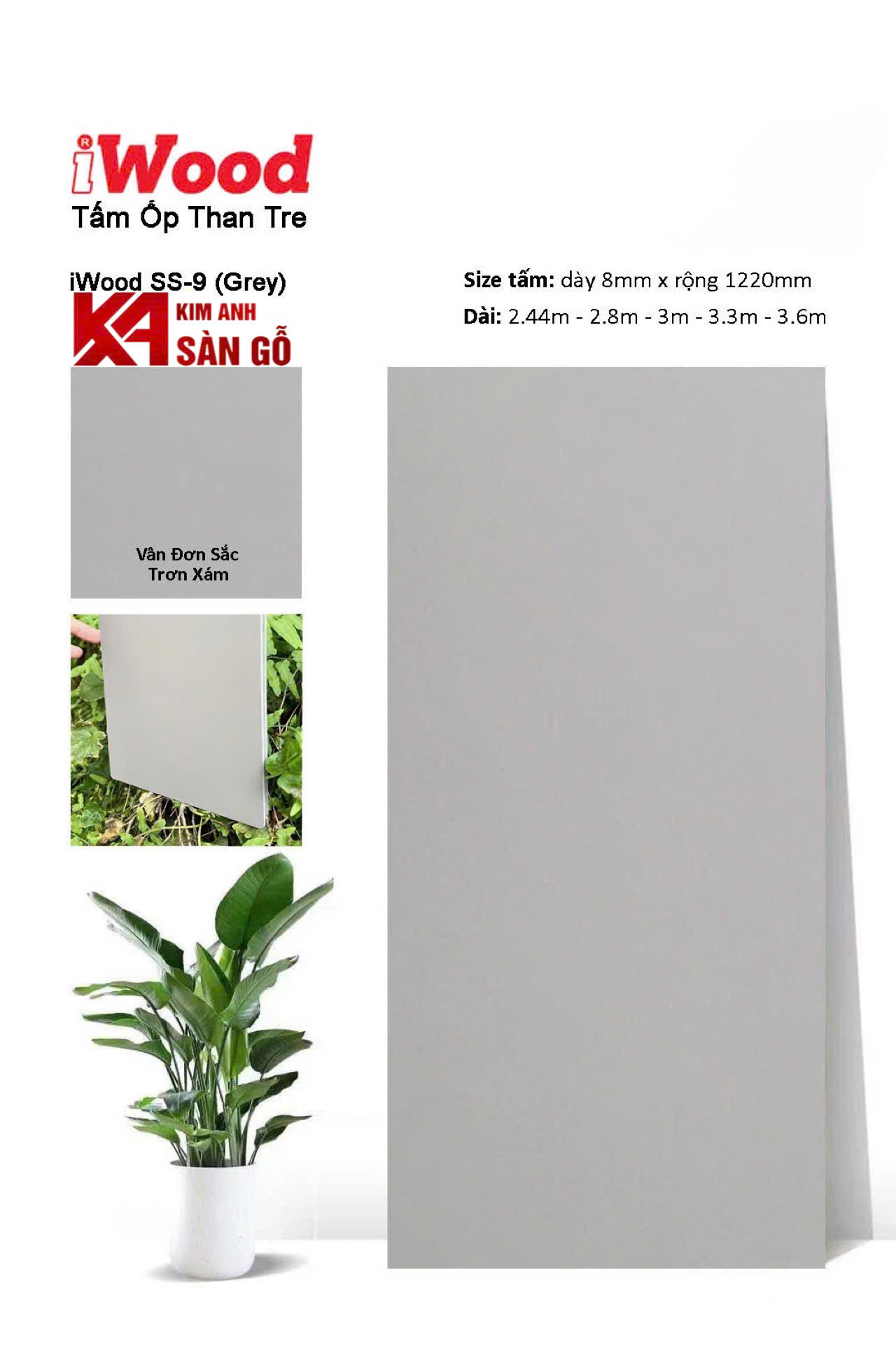 Tấm Ốp Than Tre iWood SS-9